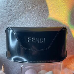 Fendi Black Leather Sunglasses Case